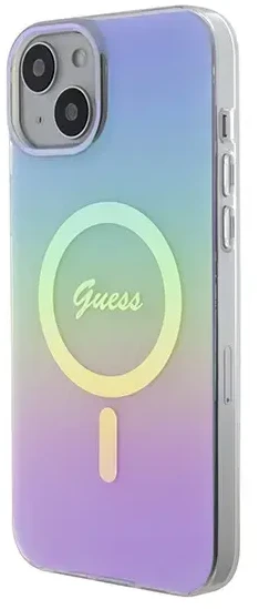 GUESS GUHMP15SHITSU IPHONE 15/14/13 6.1" VIOLETINIS / VIOLETINIS KIETAS DĖKLAS IML IRIDESCENT MAGSAFE