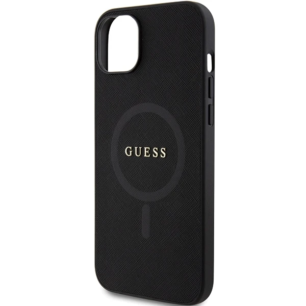 Dėklas GUESS GUHMP15SPSAHMCK IPHONE 15/14/13 6.1 "Juodas / Juodas HARDCASE SAFFIANO MAGSAFE
