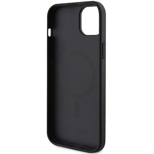 Dėklas GUESS GUHMP15SPSAHMCK IPHONE 15/14/13 6.1 "Juodas / Juodas HARDCASE SAFFIANO MAGSAFE