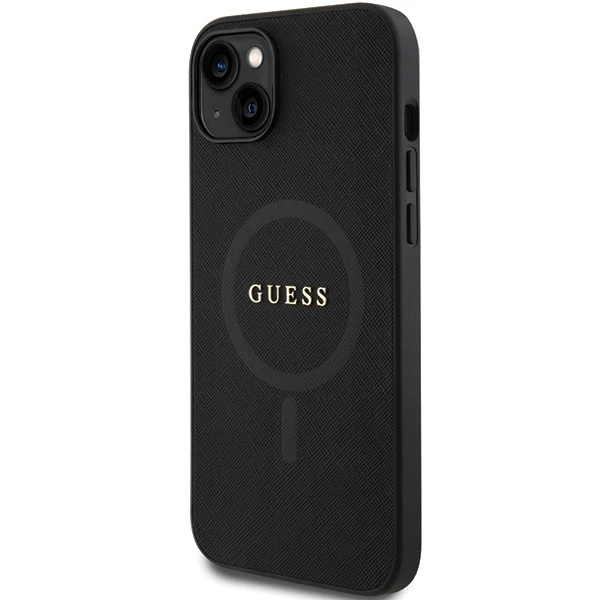 Dėklas GUESS GUHMP15SPSAHMCK IPHONE 15/14/13 6.1 "Juodas / Juodas HARDCASE SAFFIANO MAGSAFE