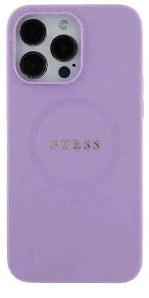 Guess GUHMP16SPSAHMCU Apple iPhone 16 6.1″ violetinės spalvos kietas dėklas Saffiano MagSafe