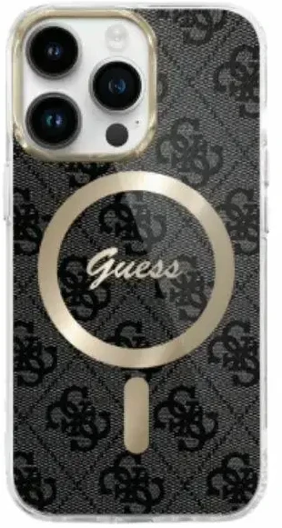 Guess GUHMP16XH4STK Apple iPhone 16 Pro Max 6.9″ juodos spalvos kietas dėklas IML 4G MagSafe