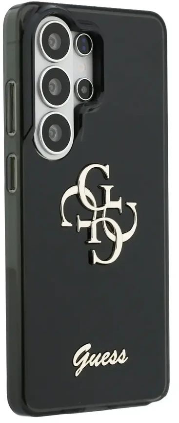 Guess IML 4G Script Metal Logo telefono dėklas, skirtas Samsung Galaxy S26 Ultra (S948) juodas