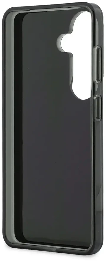Guess IML 4G Script Metal Logo telefono dėklas, skirtas Galaxy S26 (S942) juodas