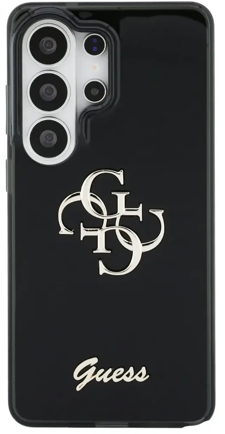 Guess IML 4G Script Metal Logo telefono dėklas, skirtas Samsung Galaxy S26 Ultra (S948) juodas