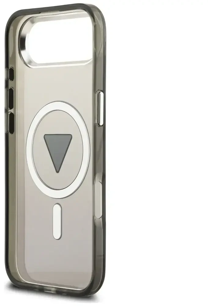 GUESS dėklas, skirtas IPHONE 17 Air, suderinamas su MagSafe GUHMP17MHGTMLCGK (IML gradientas su trikampio logotipu), juodas