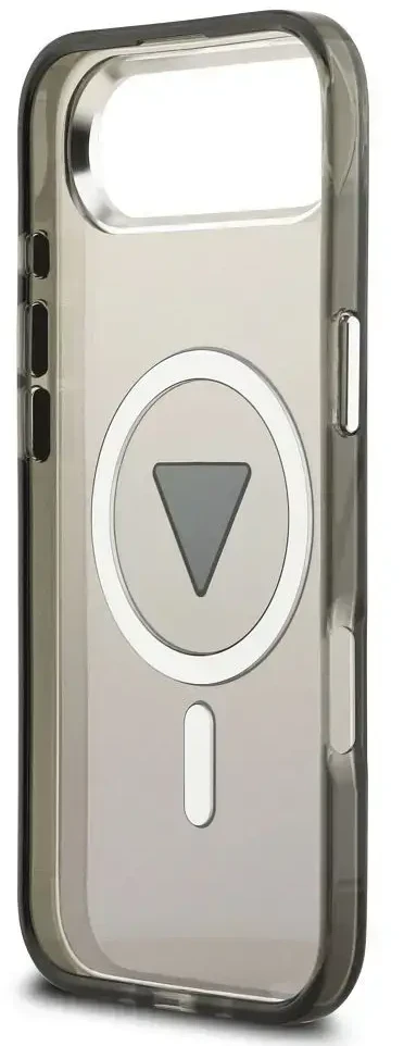 GUESS dėklas, skirtas IPHONE 17 Air, suderinamas su MagSafe GUHMP17MHGTMLCGK (IML gradientas su trikampio logotipu), juodas
