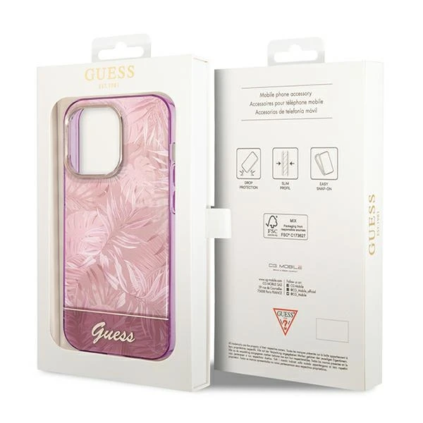 Dėklas Guess PC / TPU Jungle iPhone 14 Pro