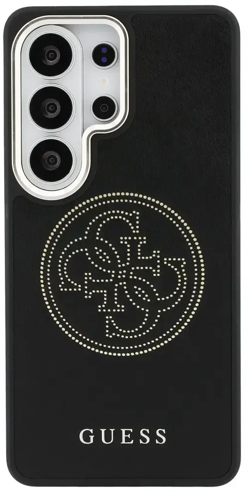 Guess PU perforuotas 4G logotipo telefono dėklas Samsung Galaxy S26 Ultra (S948) juodas