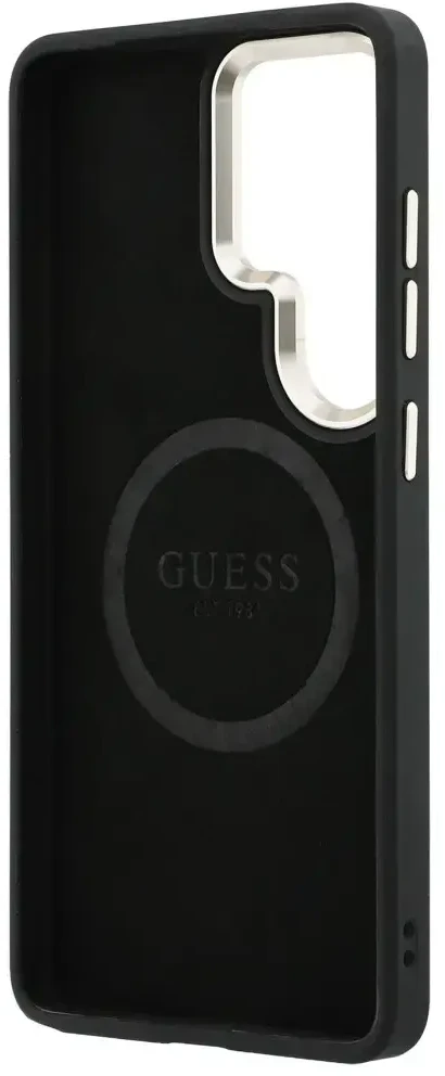 Guess PU perforuotas 4G logotipo telefono dėklas Samsung Galaxy S26 Ultra (S948) juodas