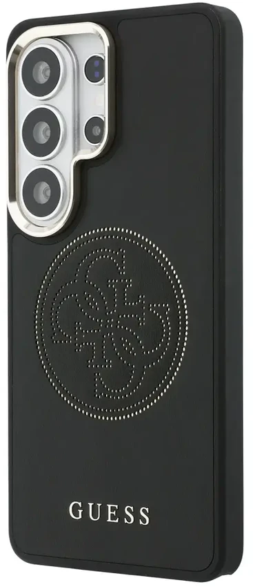 Guess PU perforuotas 4G logotipo telefono dėklas Samsung Galaxy S26 Ultra (S948) juodas