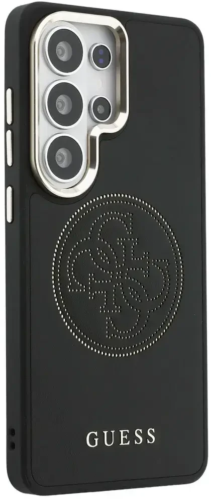 Guess PU perforuotas 4G logotipo telefono dėklas Samsung Galaxy S26 Ultra (S948) juodas