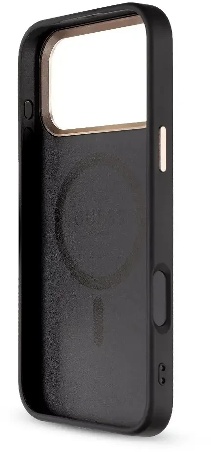 Guess PU 4G MagSafe Strap Limited Edition of 299 dėklas skirtas iPhone 17 Pro Max juodos spalvos