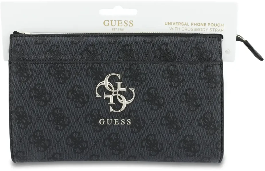 Guess PU 4G Metal Logo Phone Bag juodos spalvos