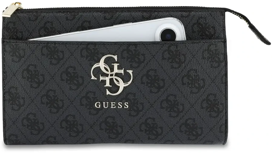 Guess PU 4G Metal Logo Phone Bag juodos spalvos