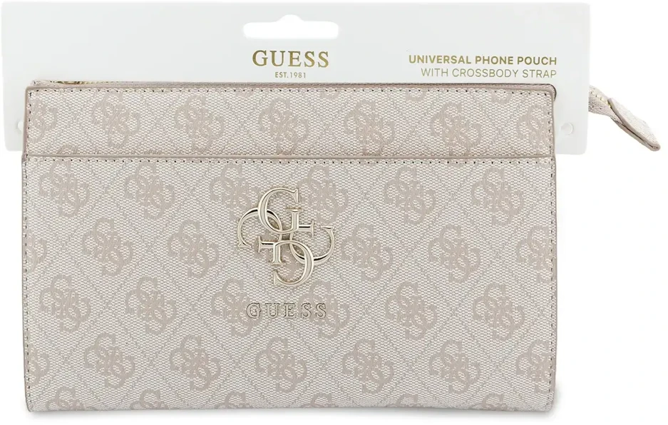 Guess PU 4G Metal Logo Phone Bag rožinės spalvos