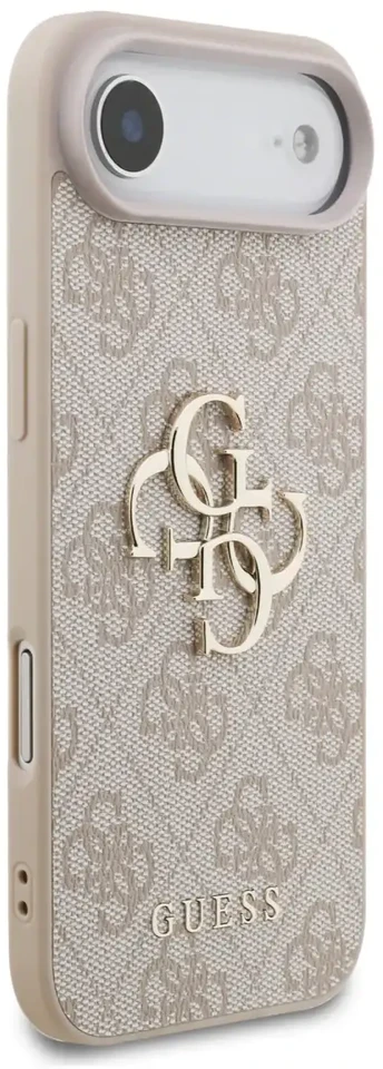 Dėklas Guess PU 4G Metal Logo Strap Case for Apple iPhone Air rožinės spalvos