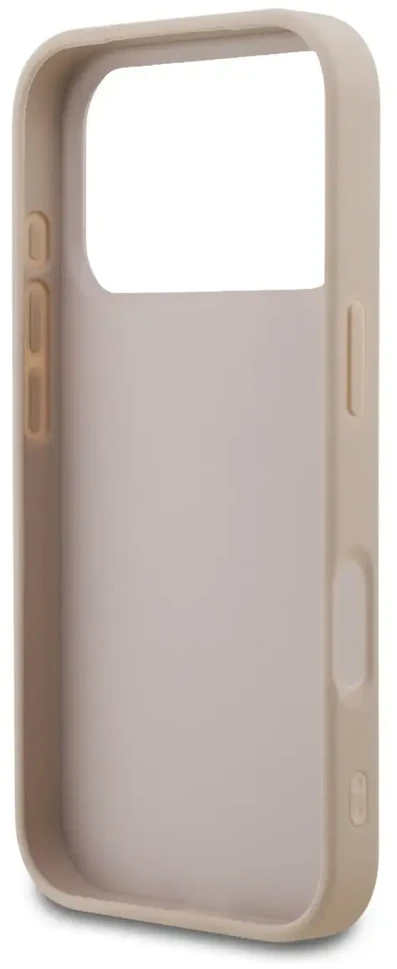 Guess PU 4G dryžuotas telefonų dėklas iPhone 17 Pro rausvas