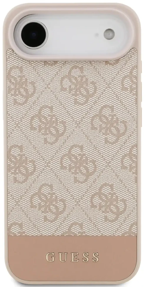 Guess PU 4G Stripe dėklas skirtas Apple iPhone Air Rožinė