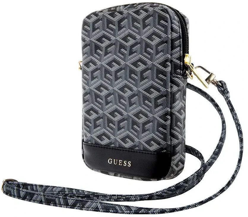 Guess Handbag GUWBZPGCSPGK juodos spalvosZip GCube Bottom Stripe
