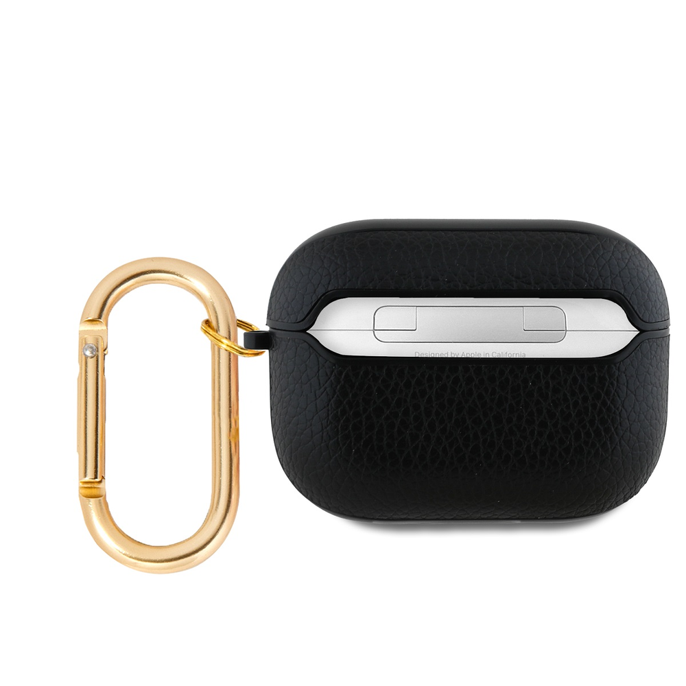 Guess PU Grained Classic Logo Apple AirPods Pro dėklas jūsų ausinėms juodos spalvos