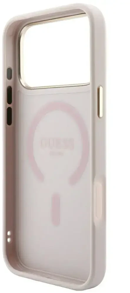 Guess Embossed 4G Classic MagSafe dėklas skirtas iPhone 18 Pro / iPhone 17 Pro Rožinė