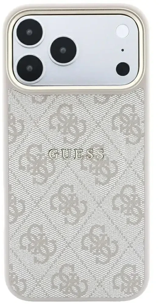 Guess Embossed 4G Classic MagSafe dėklas skirtas iPhone 18 Pro / iPhone 17 Pro Rožinė