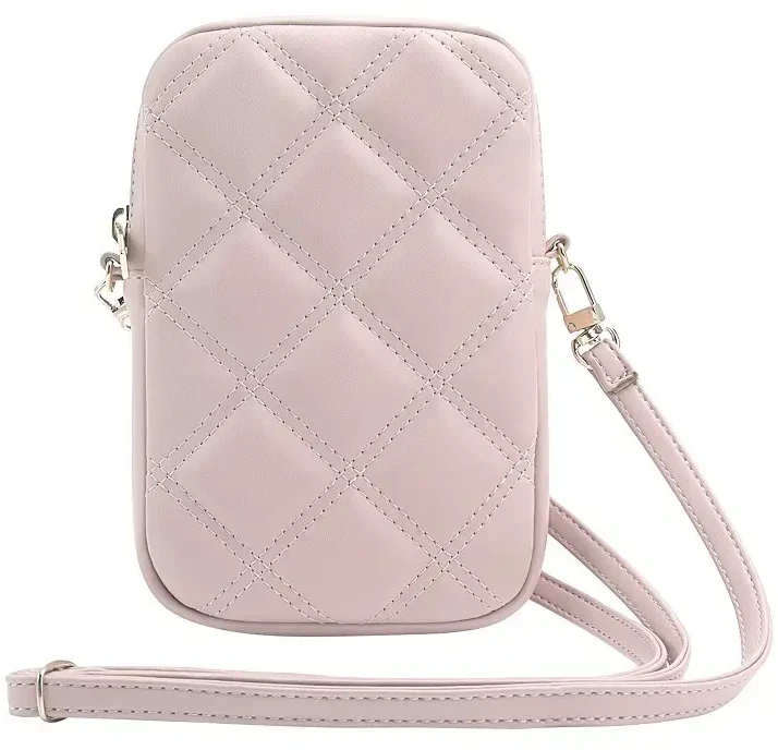 Guess krepšys su užtrauktuku Quilted 4G (GUWBZPSQSSGP) rožinės spalvos