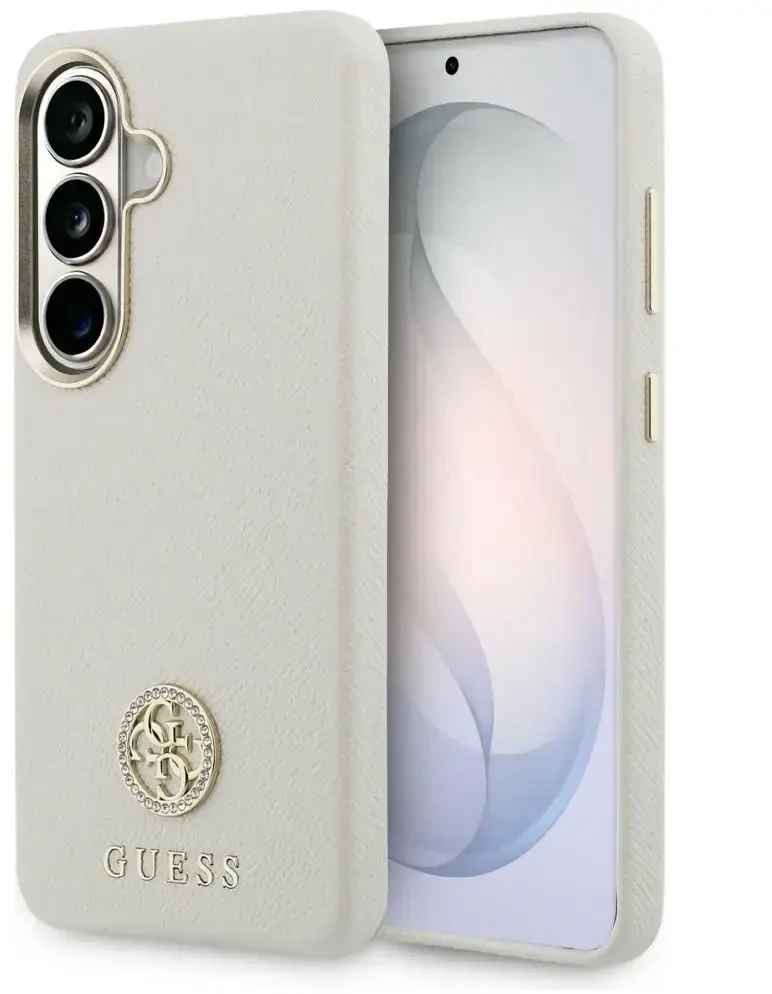Telefono dėklas MagSafe suderinamas smėlio spalvos Guess
