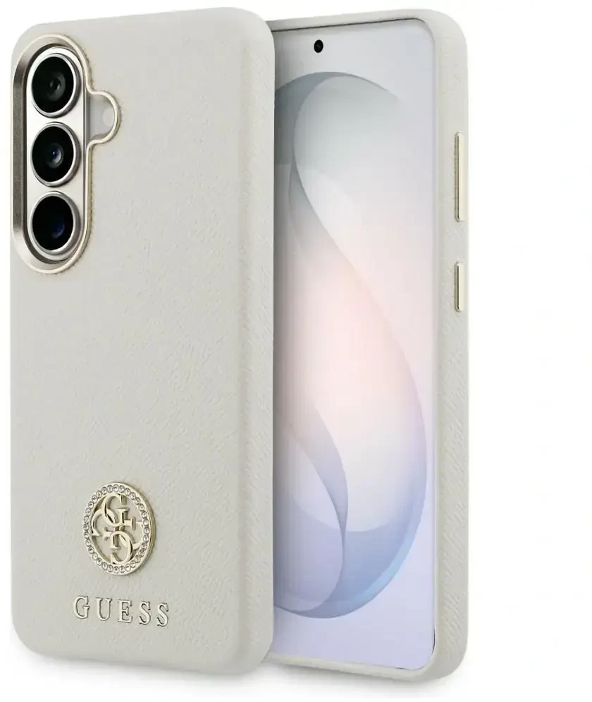Telefono dėklas MagSafe suderinamas smėlio spalvos Guess