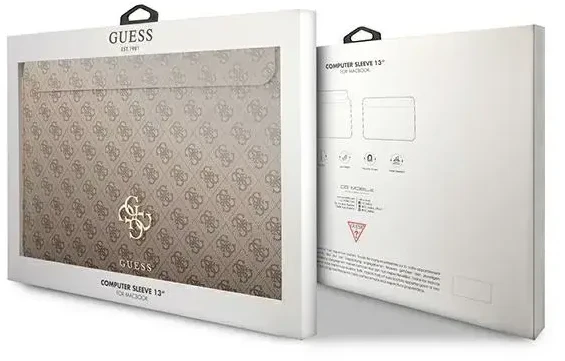 Guess PU 4G Metal Logo hnědá