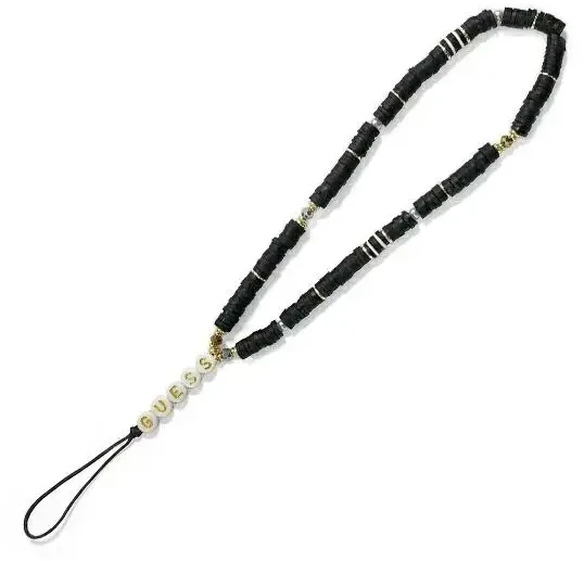 Guess zawieszka GUSTPEARK Phone virvelė telefonui juodos spalvos Heishi Beads