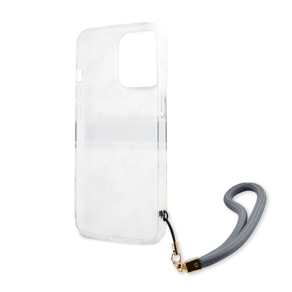 GUHCP13LKMABBL Guess TPU marmurinio dryžio dėklas iPhone 13 Pro mėlynas
