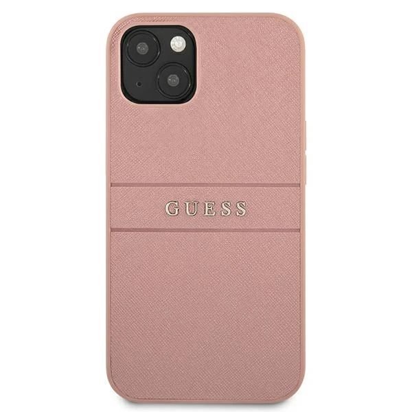 Dėklas Guess GUHCP13SPSASBPI iPhone 13 mini5,4" rožinė/pink hardcase Saffiano Stripe
