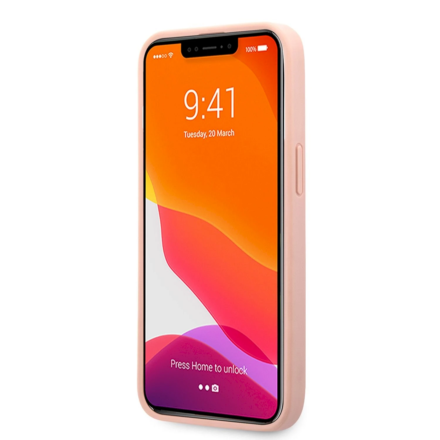 Apple iPhone 13 Pro Max 6,7" Guess dėklas Saffiano Stripe GUHCP13XPSASBPI rožinės spalvos