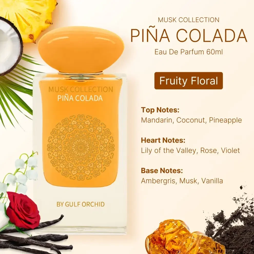 Gulf Orchid Musk Collection Pina Colada EDP parfumuotas vanduo moterims, 60 ml