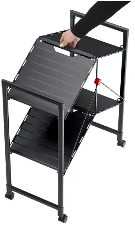 Hailo Folding shelf on wheels Quickboard / juodas