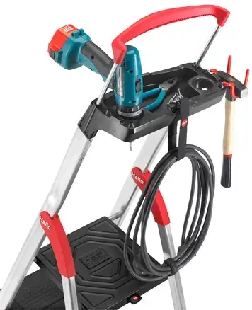 Hailo L100 TopLine 8050-807 Step Ladder Aliuminio, Juodas | Ladder