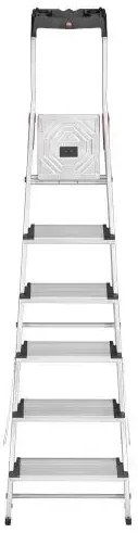 Hailo buitinės kopėčios L80 ComfortLine / aliuminio / 6 pakopų