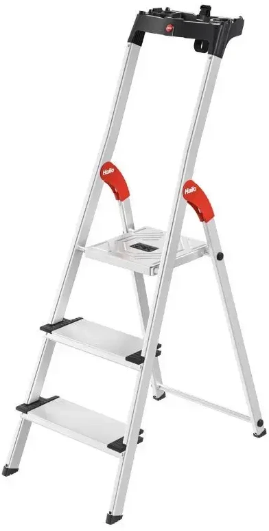 Hailo Hailo L80 ComfortLine buitinės kopėčios / aliuminis / 3 pakopos