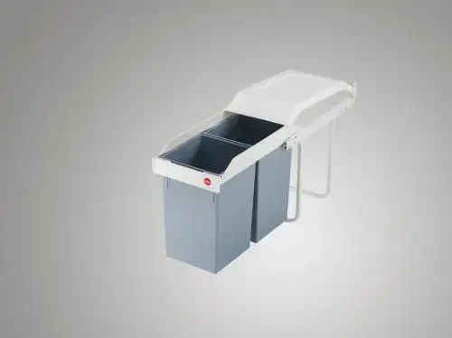 Hailo Spintelės šiukšliadėžė Multi-Box Duo, kreminė, 2x14l, L dydžio