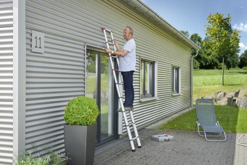Hailo Teleskopinės kopėčios T80 FlexLine | aliuminis | 13 pakopų