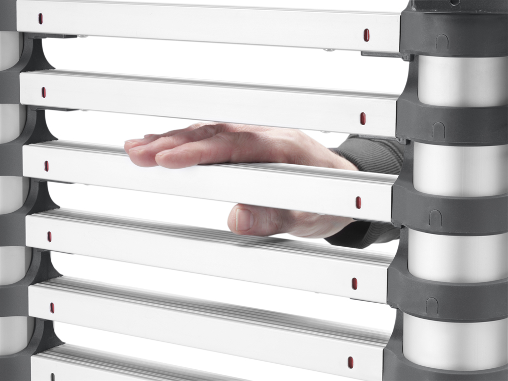 Hailo Teleskopinės kopėčios T80 FlexLine | aliuminis | 13 pakopų