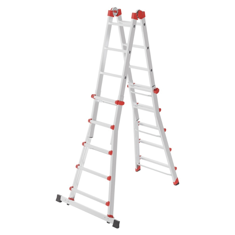 Hailo Universalios kopėčios M80 | aliuminis | 4x5 pakopos
