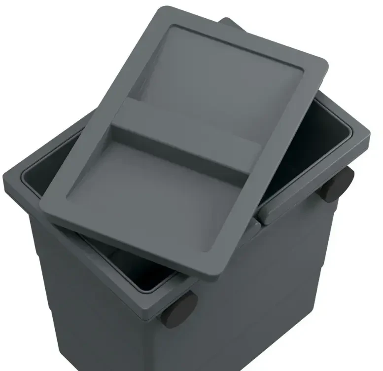 Hailo prie sienos tvirtinama šiukšliadėžė FlexBox S / 7L / tamsiai pilka