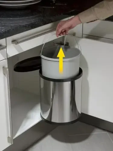 Hailo Spintelės šiukšliadėžė Compact Box, nerūdijantis plienas, 15l
