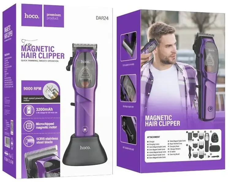 Hair clipper Hoco DAR24 violetinė