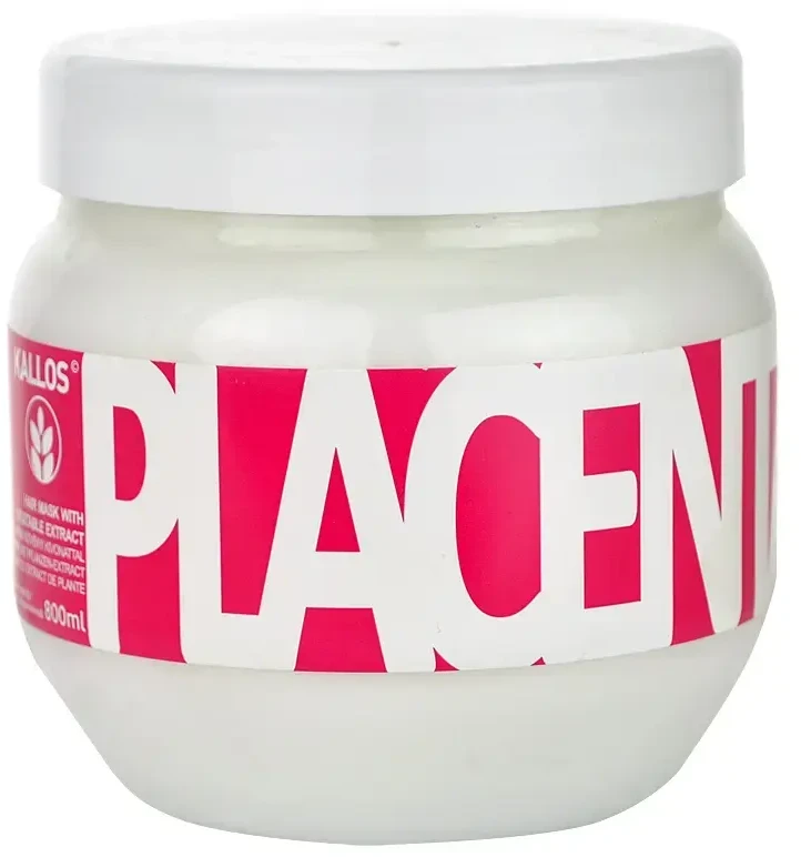Kaukė sausiems pažeistiems plaukams Kallos Placenta Hair Mask 800ml