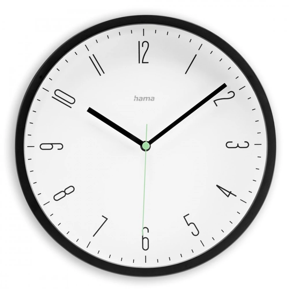 Hama Laikrodis ścienny Capri 25 cm Juodas