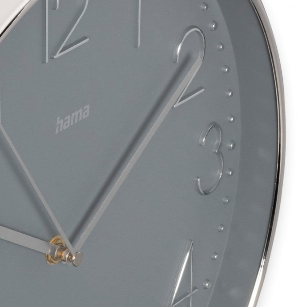 Hama Laikrodis ścienny 30cm Corsica Sidabrinė-pilka
